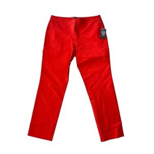 Vince Camuto Dress Pants Women's Orange Size 8 Stretched Straight Leg Dark Wash